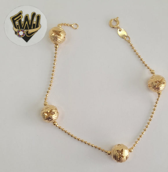 (1-0711) Gold Laminate - 1.5mm Multi Balls Bracelet 8