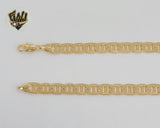 (1-1923) Gold Laminate - 8mm Flat Mariner Link Chain - BGF