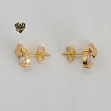(1-1159) Gold Laminate - Elephant Earrings - BGO - Fantasy World Jewelry