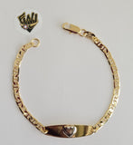 (1-0968) Gold Laminate - 3mm Mariner Link Baby Bracelet - 6" - BGF - Fantasy World Jewelry