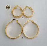 (1-2713) Gold Laminate Hoops - BGO - Fantasy World Jewelry