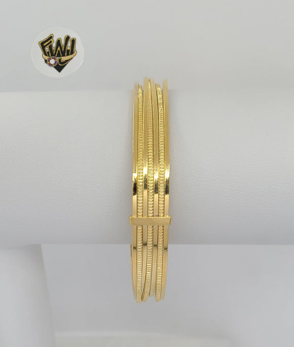 (1-4023-1) Laminado de oro - Brazalete de 8,5 mm - 7 piezas - BGO