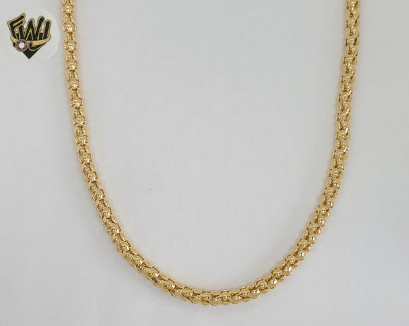 (1-1693) Gold Laminate - 5.5mm Popcorn Link Chain - BGF