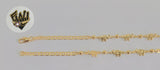 (1-0525) Gold Laminate Bracelet -4mm Link Elephant Bracelet- 7.5''-BGF - Fantasy World Jewelry