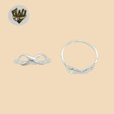 (2-5002) 925 Sterling Silver - Infinity Plain Ring.