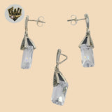 (2-6853) 925 Sterling Silver - Zircon Set. - Fantasy World Jewelry