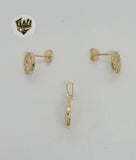 (1-6094) Gold Laminate - Zircon Circle Set - BGF - Fantasy World Jewelry