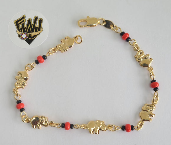 (1-0542) Gold Laminate Bracelet - 4.5mm Alternative Style Bracelet - 7.5'' - BGF - Fantasy World Jewelry