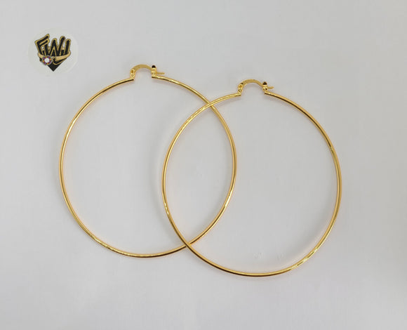 (1-2808) Gold Laminate - Plain Hoops - BGO - Fantasy World Jewelry