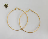 (1-2808) Gold Laminate - Plain Hoops - BGO - Fantasy World Jewelry