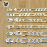 (sv-fig-03) 925 Sterling Silver - Figaro Chains. - Fantasy World Jewelry