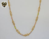 (1-1599-1) Gold Laminate - 5.5mm Multicolor Infinity Zircon Chain - 18" - BGF