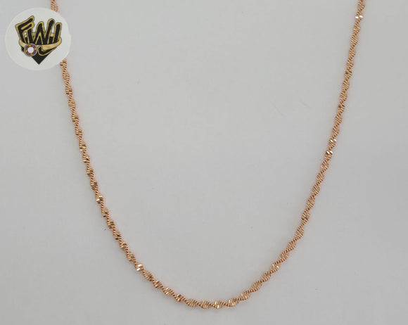 (1-1707) Gold Laminate - 2mm Magic Twist Link Chain - BGO