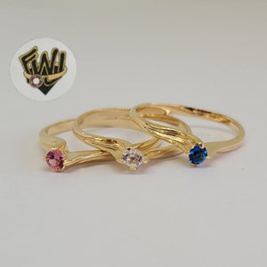 (1-3002) Gold Laminate- CZ Ring - BGO - Fantasy World Jewelry