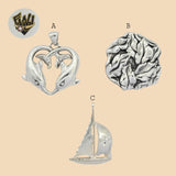 (2-1389) 925 Sterling Silver - Pendants. - Fantasy World Jewelry