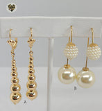 (1-1052) Gold Laminate Earrings - BGF - Fantasy World Jewelry