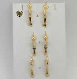 (1-1150) Gold Laminate Earrings - BGF - Fantasy World Jewelry