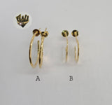(1-2981) Gold Laminate - Half Hoops - BGF - Fantasy World Jewelry