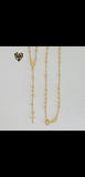 (1-3309-1) Gold Laminate - 2.5mm Miraculous Virgin Rosary Necklace - 18" - BGF
