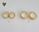 (1-2660 F-G) Gold Laminate Hoops - BGO - Fantasy World Jewelry