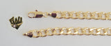 (1-60014) Gold Laminate - 7mm Curb Link Men Bracelet- 9" - BGF - Fantasy World Jewelry