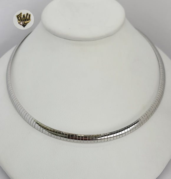 (4-7070) Stainless Steel - 6mm Flat Snake Necklace - 18