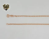 (1-1702) Laminado de oro - Cadena de eslabones de Singapur alternativa de 2 mm - BGO