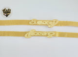(1-0768) Gold Laminate - 8mm Bismarck Link Bracelet - 7.5" - BGF - Fantasy World Jewelry