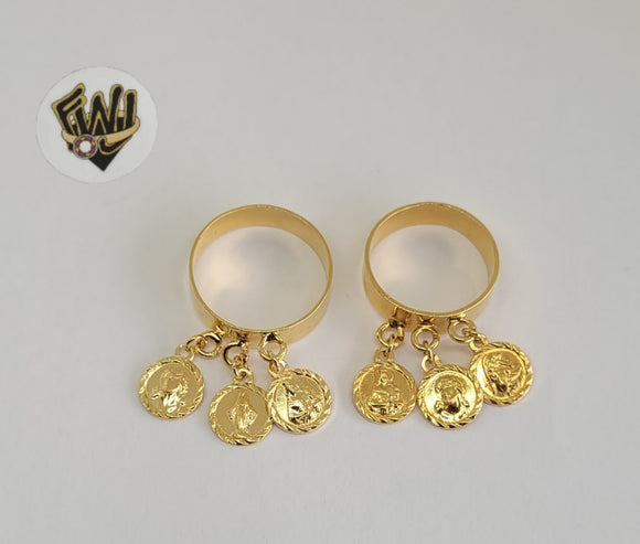 (1-3057-A) Gold Laminate - Ring with Medals - BGO - Fantasy World Jewelry