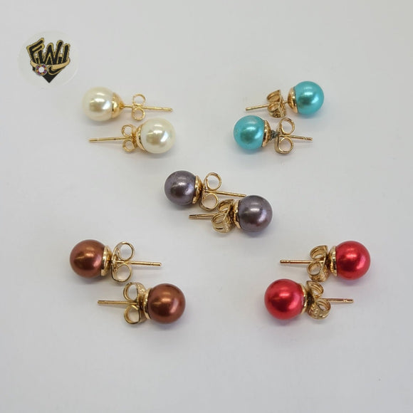 (1-1023) Gold Laminate - Colorful Earrings - BGO - Fantasy World Jewelry