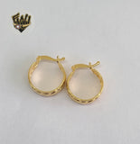 (1-2584-A) Gold Laminate - Hoops with Design - BGO - Fantasy World Jewelry
