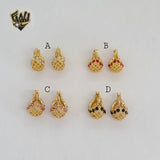 (1-2620-1) Gold Laminate - Zircon Basket Hoops - BGO