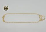 (1-0143) Gold Laminate - 2mm Marine Link Dog Paw Anklet - 10" - BGF - Fantasy World Jewelry