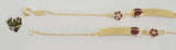 (1-0974) Gold Laminate -1.5mm Link Baby Bracelet w/ Plate - 6" - BGF - Fantasy World Jewelry