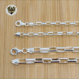 (sv-Lbox-02) 925 Sterling Silver - Long Box Link Chains. - Fantasy World Jewelry