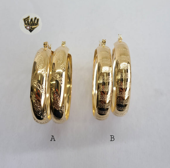 (1-2712-B) Gold Laminate Hoops - BGF - Fantasy World Jewelry