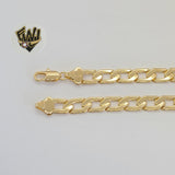 (1-60056) Gold Laminate Bracelet - 8mm Link Men Bracelet - 8.5" - BGF - Fantasy World Jewelry
