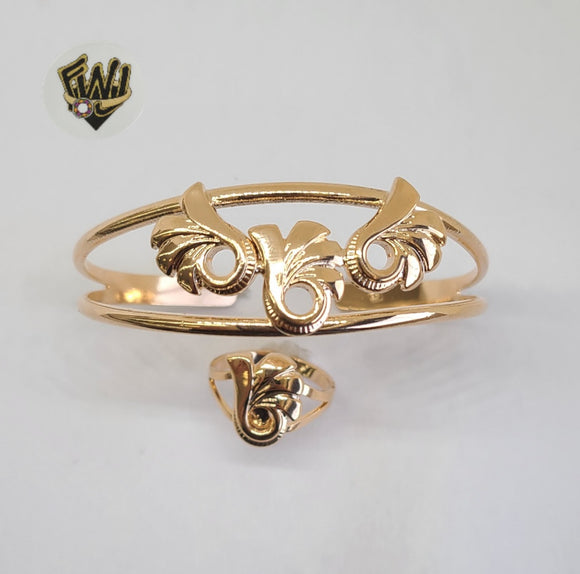 (1-4062) Gold Laminate - 26mm Rose Gold Bangle - BGO - Fantasy World Jewelry