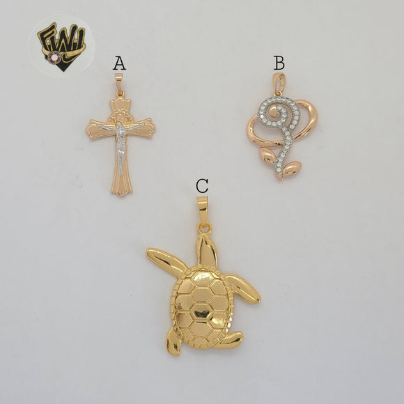 (1-2365) Gold Laminate Pendants - BGO