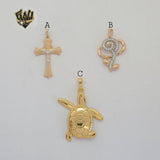 (1-2365) Gold Laminate Pendants - BGO