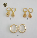 (1-2637 C-D) Gold Laminate Hoops - BGO - Fantasy World Jewelry