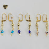 (1-1152) Gold Laminate - Long Earrings - BGO - Fantasy World Jewelry