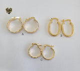 (1-2599) Gold Laminate Hoops - BGO - Fantasy World Jewelry