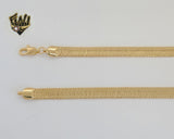 (1-1846) Laminado de oro - Cadena de eslabones en espiga de 7 mm - BGF