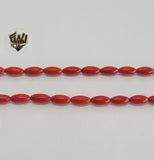 (MBEAD-112) 9mm Coral Red Beads - Fantasy World Jewelry