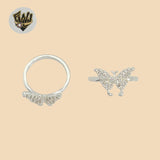 (2-5040-1) 925 Sterling Silver - Butterfly Band Ring