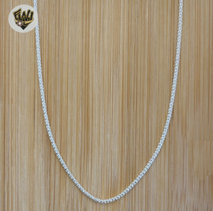 (2-8061) 925 Sterling Silver - 2mm Popcorn Link Chains. - Fantasy World Jewelry