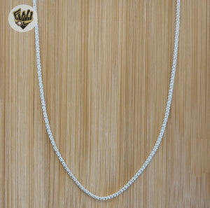 (2-8061) 925 Sterling Silver - 2mm Popcorn Link Chains. - Fantasy World Jewelry