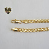 (1-0463-1) Gold Laminate - 5mm Bismarck Link Bracelet - 8.5" - BGF - Fantasy World Jewelry
