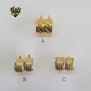 (1-2612) Gold Laminate Hoops- BGO - Fantasy World Jewelry